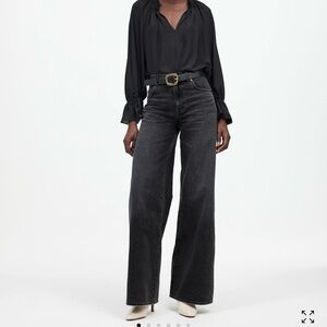 Madewell Black Flare & Wide Leg Jeans